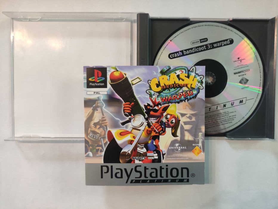 Crash Bandicoot Warped PSX PS1 PlayStation 3XA komplet