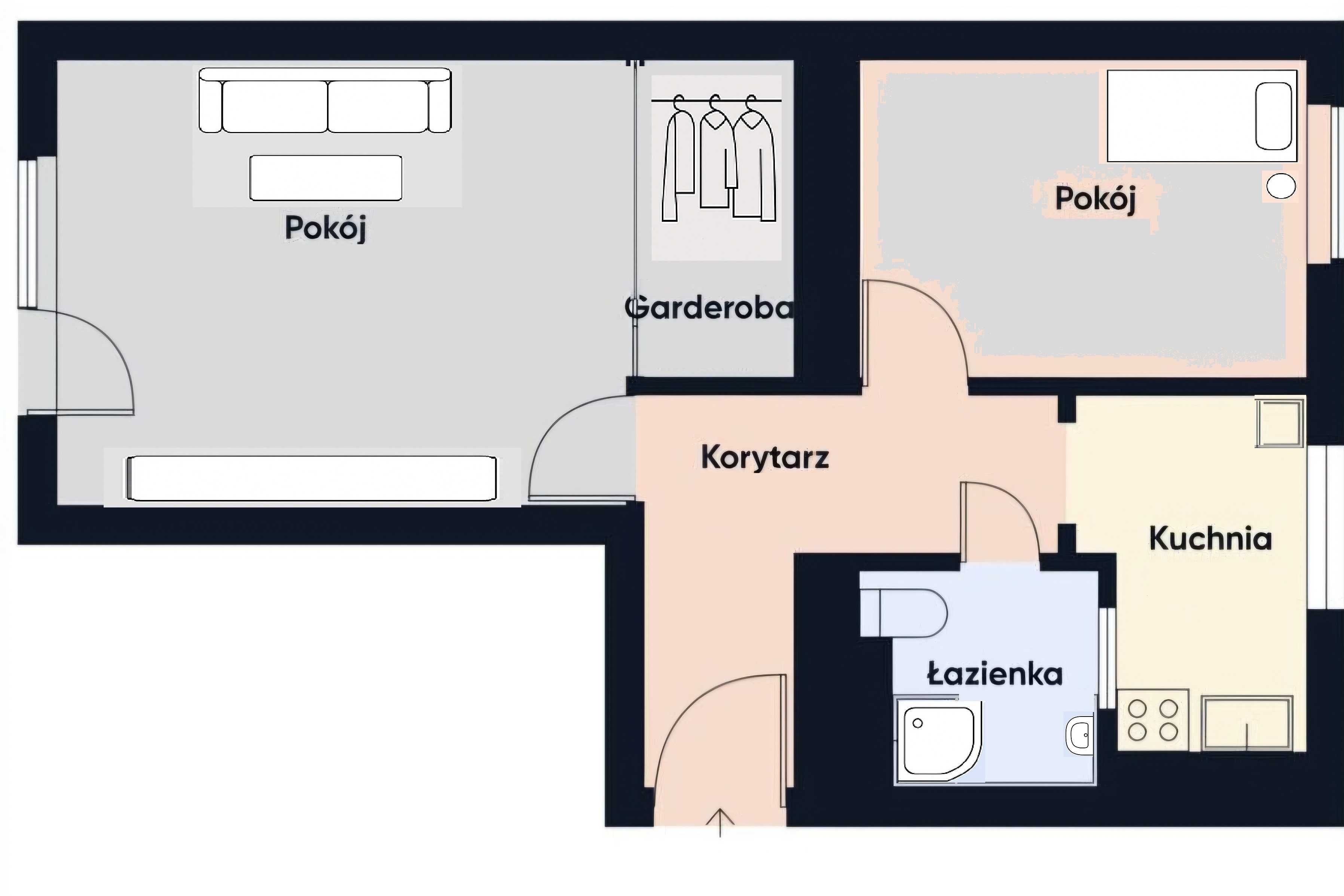 Mieszkanie 39 m kw.  ul. Polska Szczytno (Warmińsko-Mazurskie)