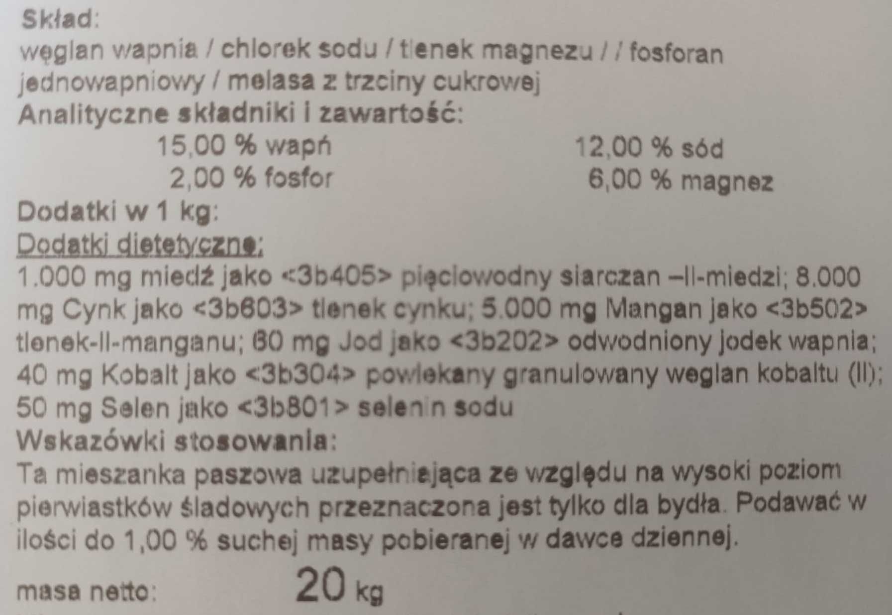 Lizawka dla bydła Ibeka Panto R91 wiadro 20kg