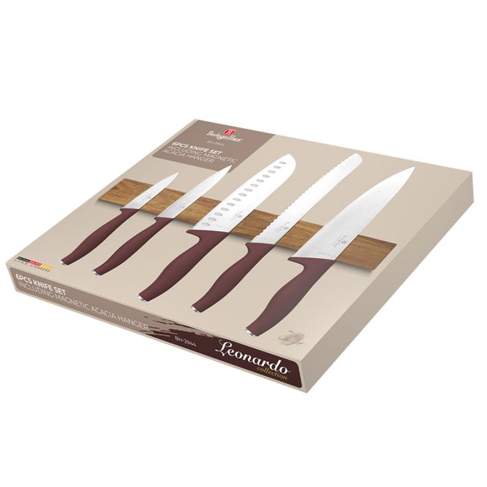 Zestaw 5 Noży Kuchennych Z Listwą Berlinger Haus Bh-2944 Leonardo