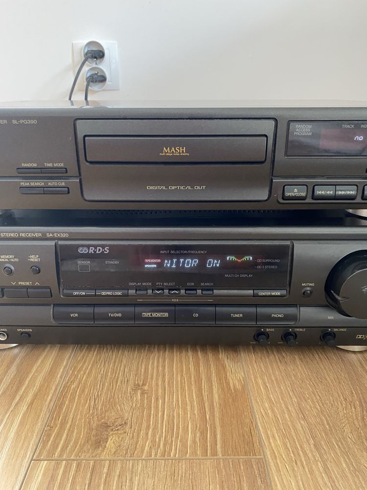 Odtwarzacz CD Technics SL PG 390 i Amplituner Technics SA -EX320