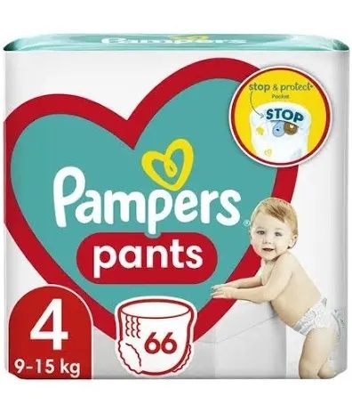 Трусики Pampers pants 4(66шт),5(56шт),підгузки-трусики Памперс