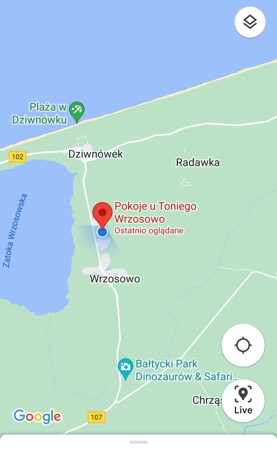 Pokoje noclegi nad Morzem Wrzosowo-Dziwnówek