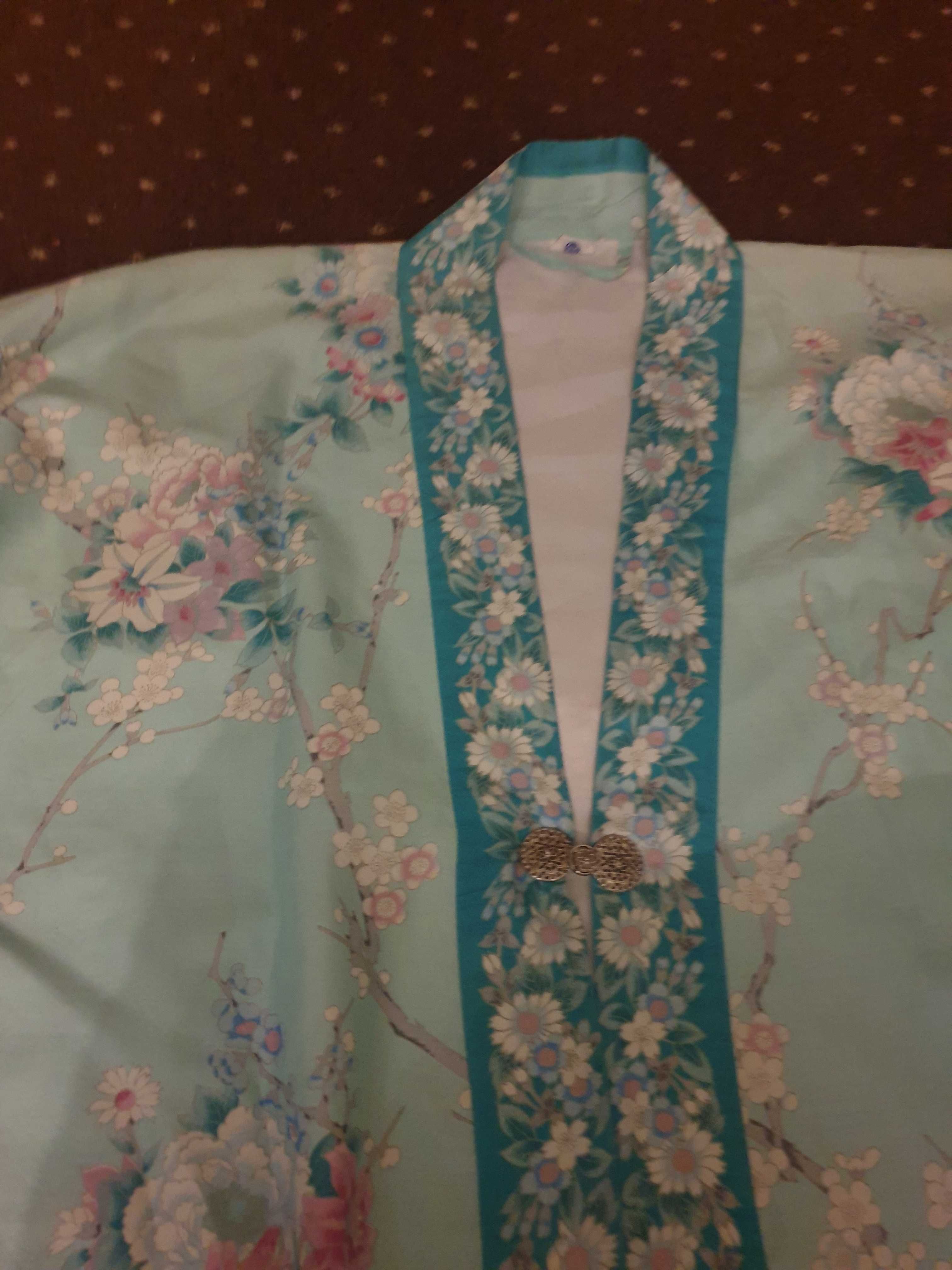 Szlafrok kimono japońskie jedwabne