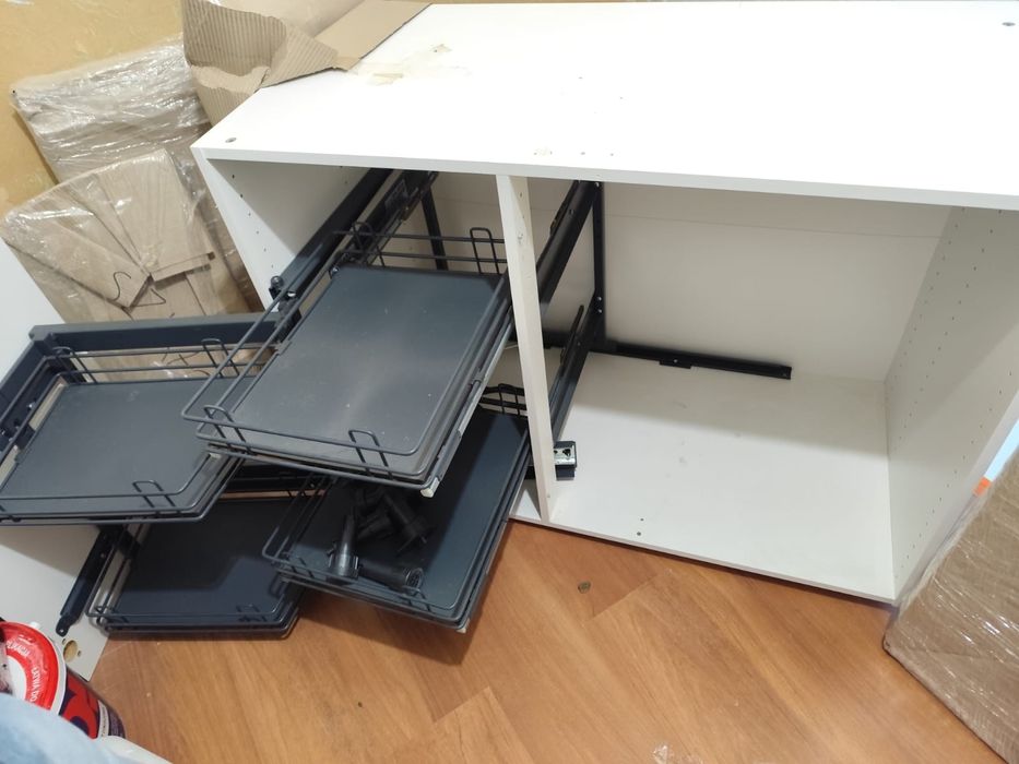 Kuchnia z frontami zielona butelka ( 2x kosze CARGO )