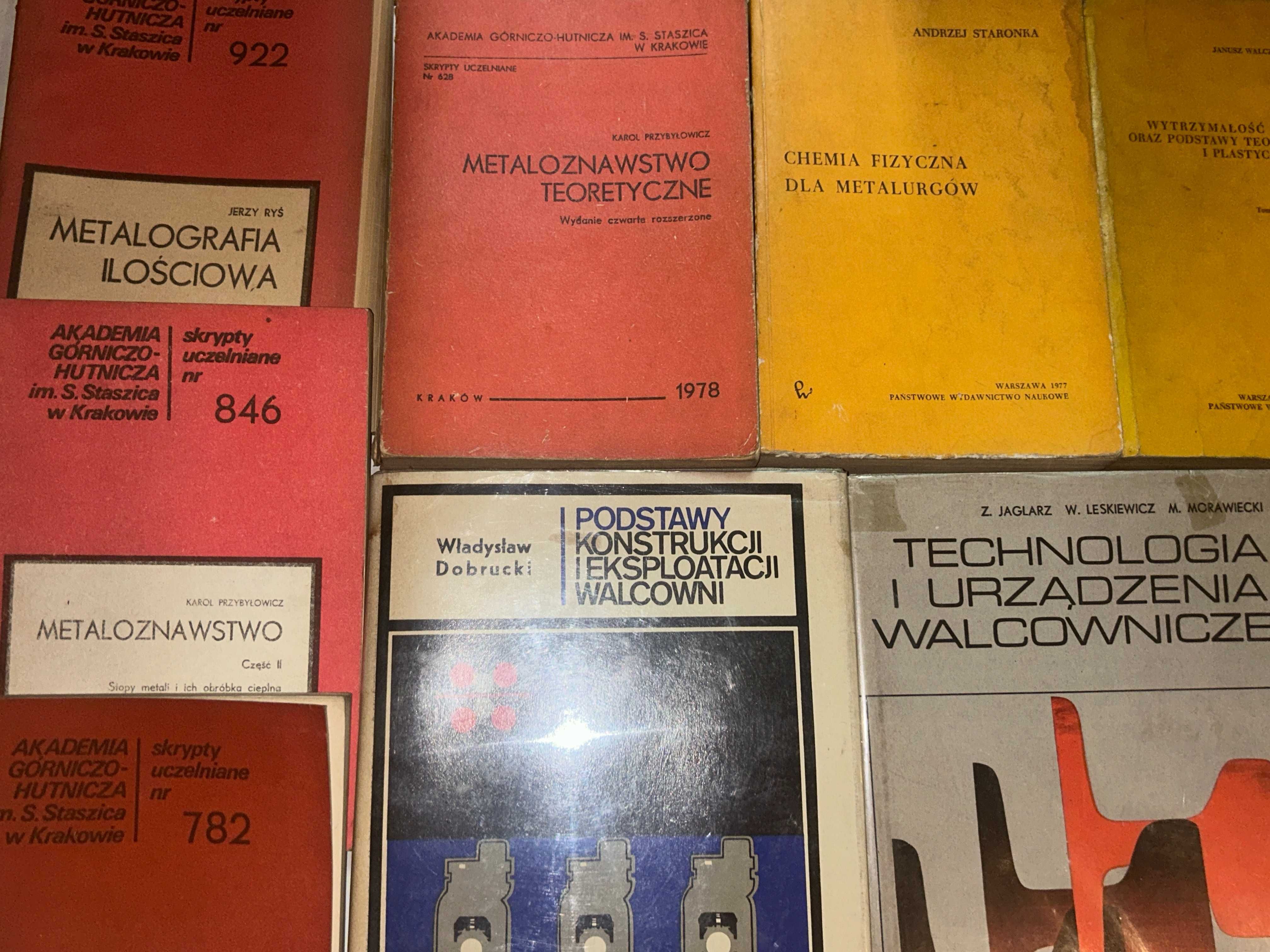 Książki o METALURGII i Metalach - 16 sztuk !