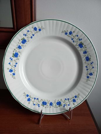 Duży talerz do ciasta porcelana Włocławek PRL