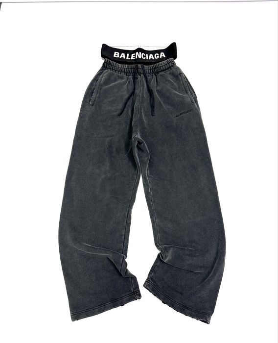 Штани Balenciaga sport pants DoubleWaist boxers спортивні gray black