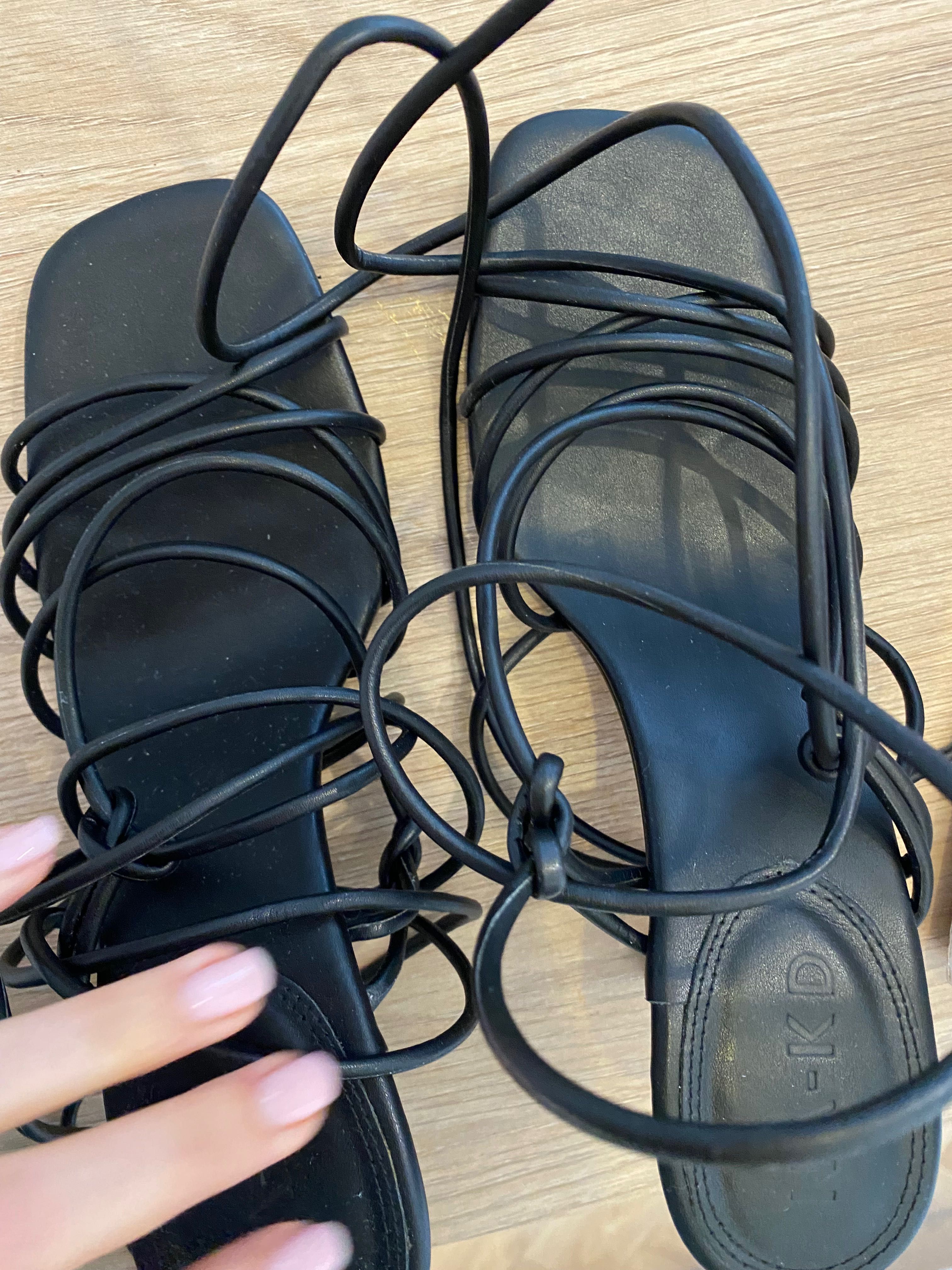 Buty sandały szpilki rozmiar 40 NA-KD czarne nowe z metką
