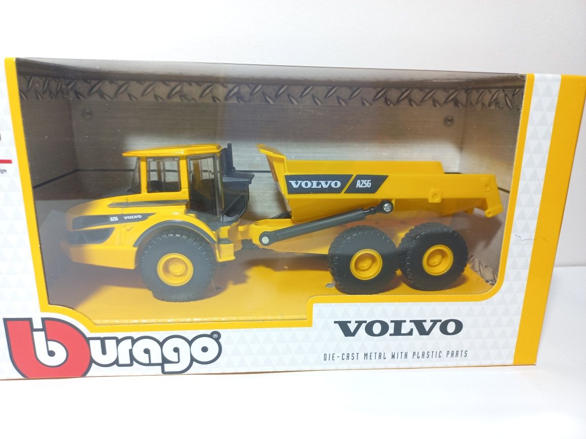 Bburago Volvo A25G sprzęt budowlany,wywrotka,skala 1:50