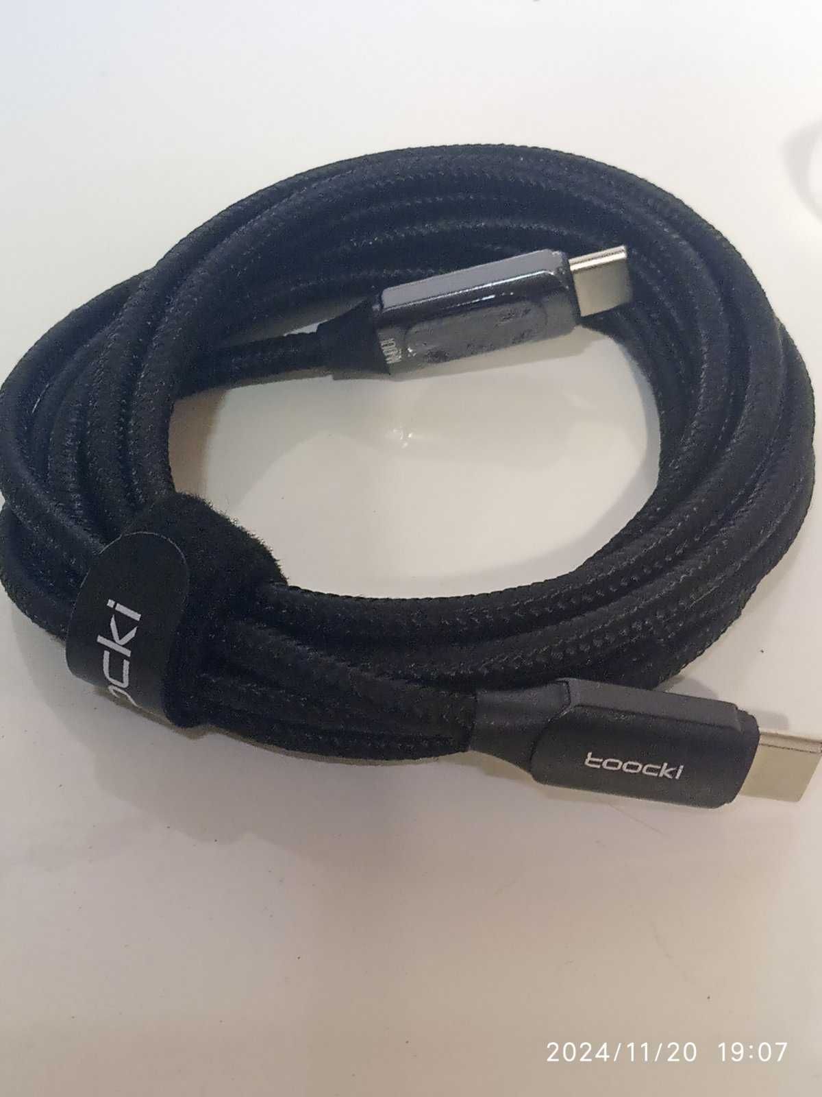 USB-кабель С - С  100 Ватт, 2 метра с дисплеем Ач/Вольт