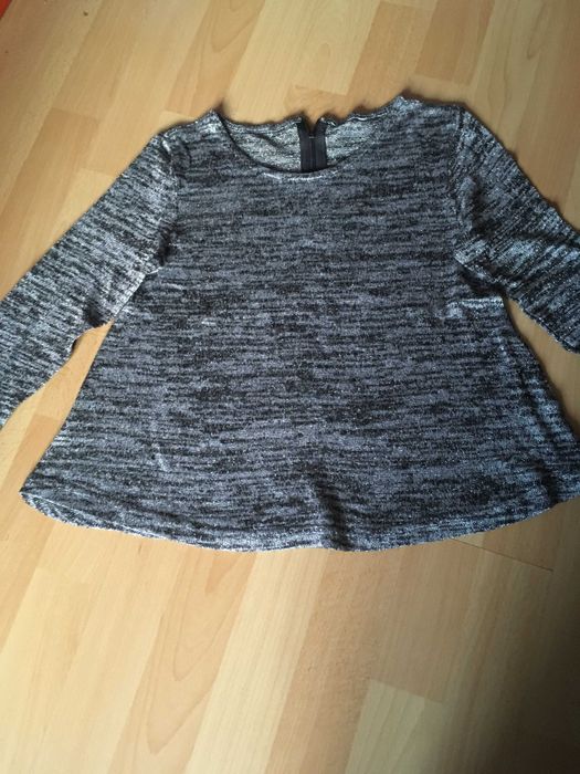 Nowy Sweter tunika bluzka Cubus 134-140 czarno-srebrny