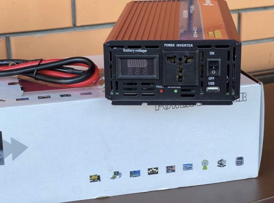 •НОВІ• Преобразователь тока 12 220V инвертор PowerOne 4000w