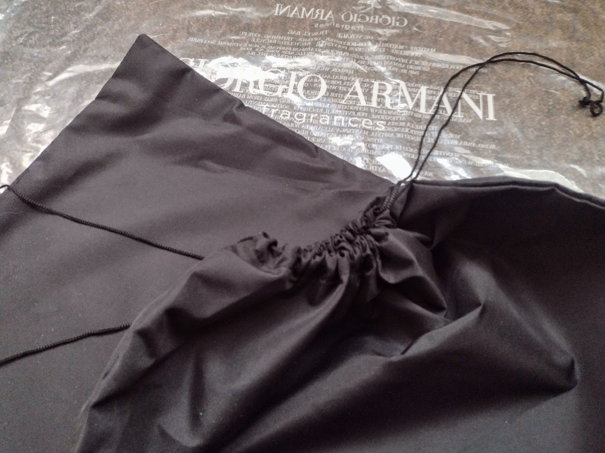 Nowy!!! GIORGIO ARMANI bardzo duży CZARNY worek pokrowiec torba sakwa
