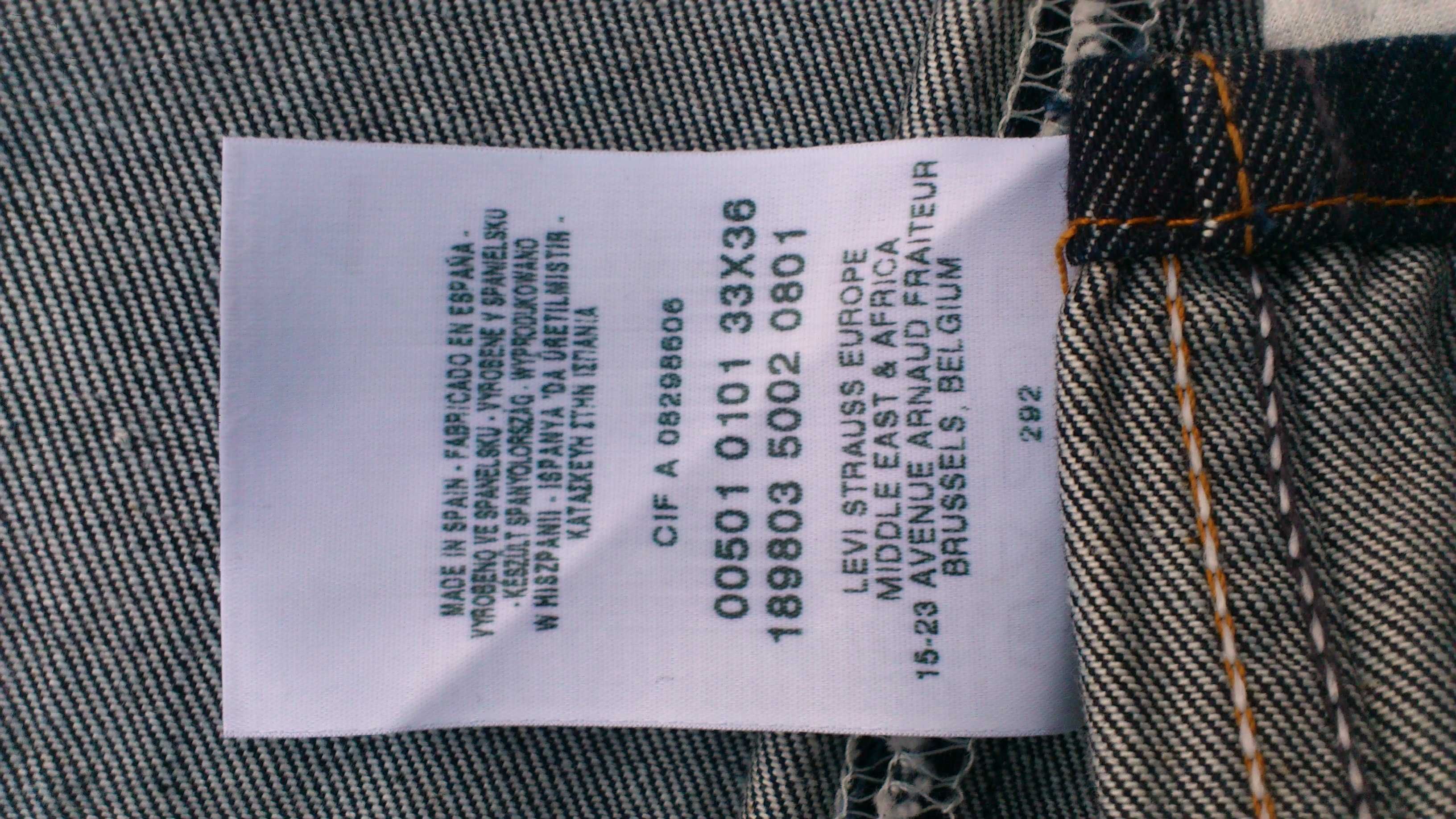 Джинсы Levi Strauss 501. Made in SPAIN,НОВЫЕ.2002г.33/36 Продажа-Обмен