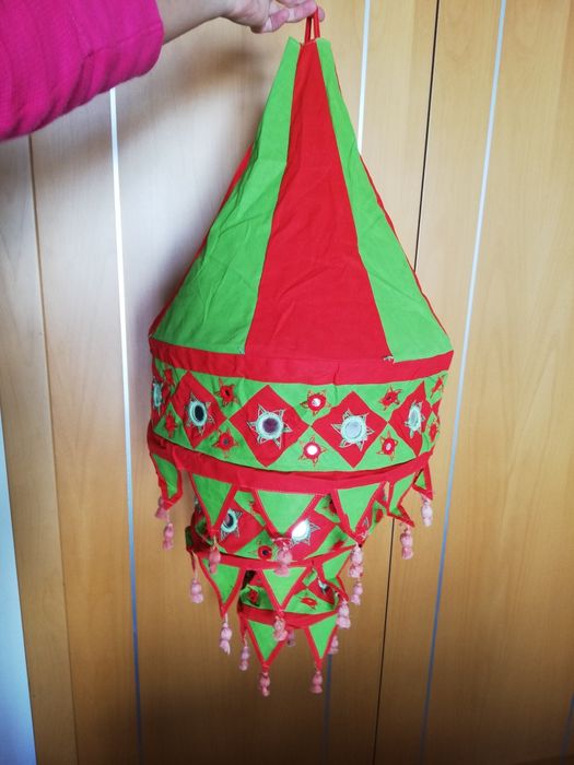 Abajur de algodão indiano