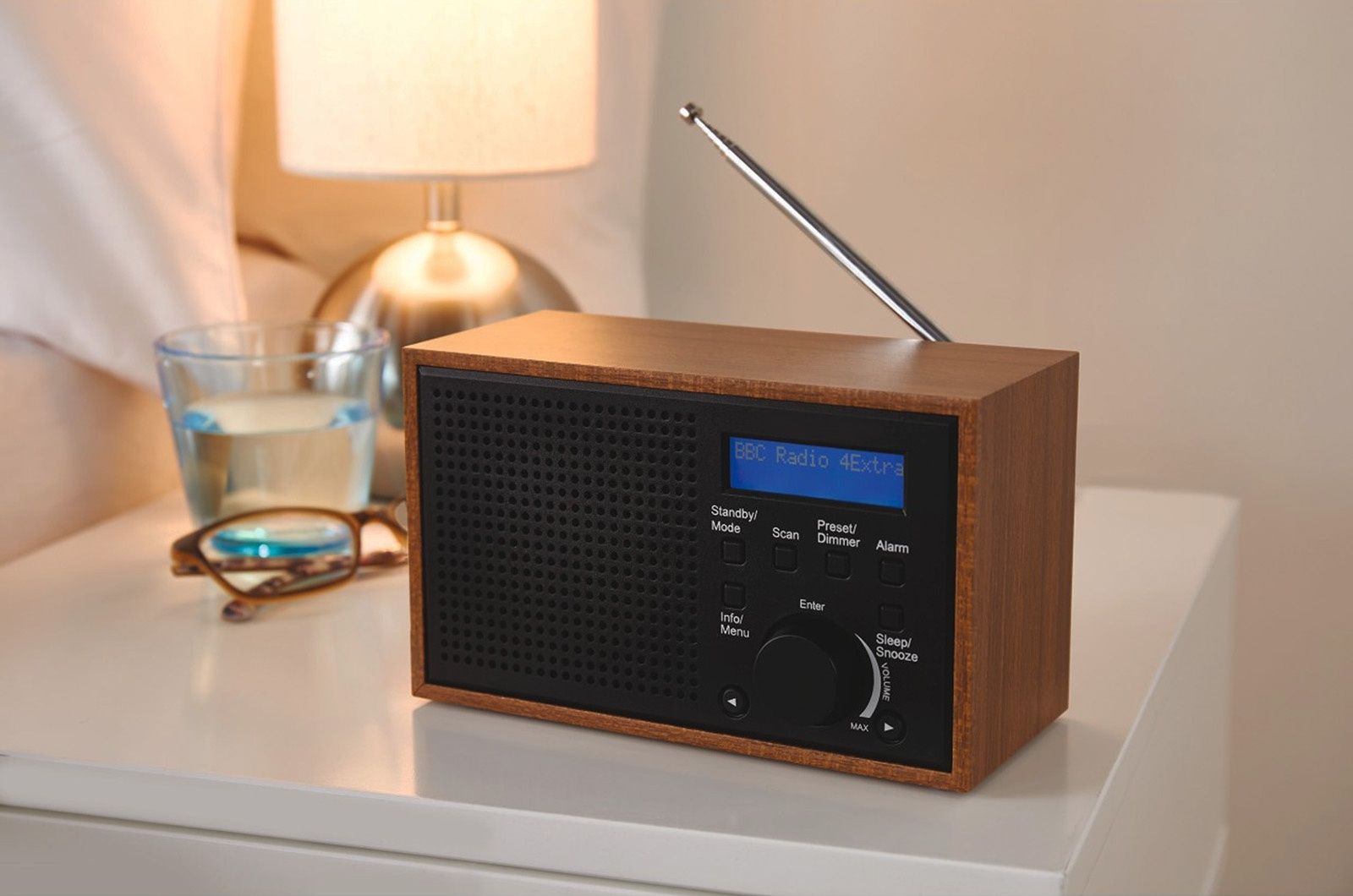 Eleganckie Radio w STYLU RETRO Denver DAB-46 DAB+ FM BUDZIK !