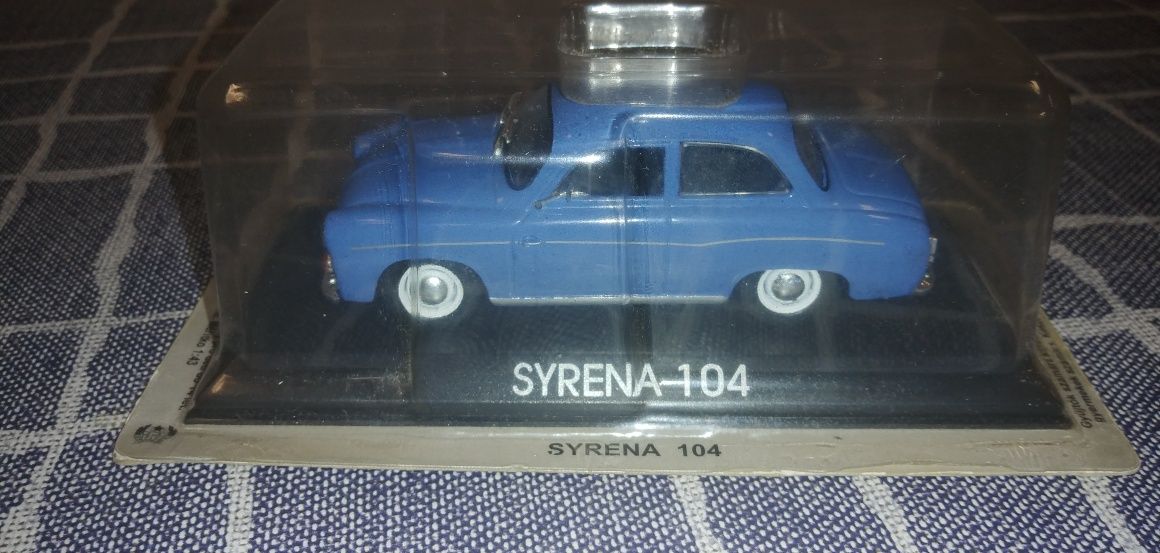 Model Samochu 1:43 Syrena 104 Kultowe Auta PRL z kolekcji Deagostini.