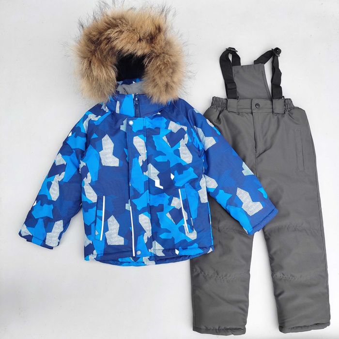 Дитячий зимовий роздільний комбінезон комплект термо мембрана хлопчика