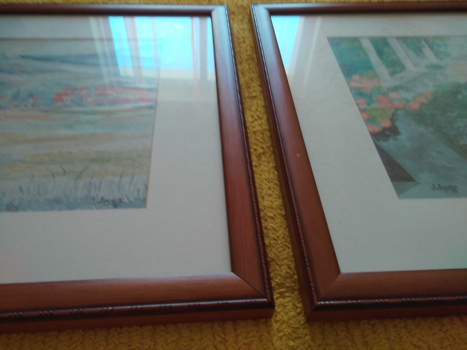 Quadros de Serigrafias com Moldura em Madeira, emolduradas na ARTINA