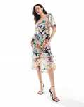 Hope & Ivy 38 M Sukienka W Kwiaty Midi H16485