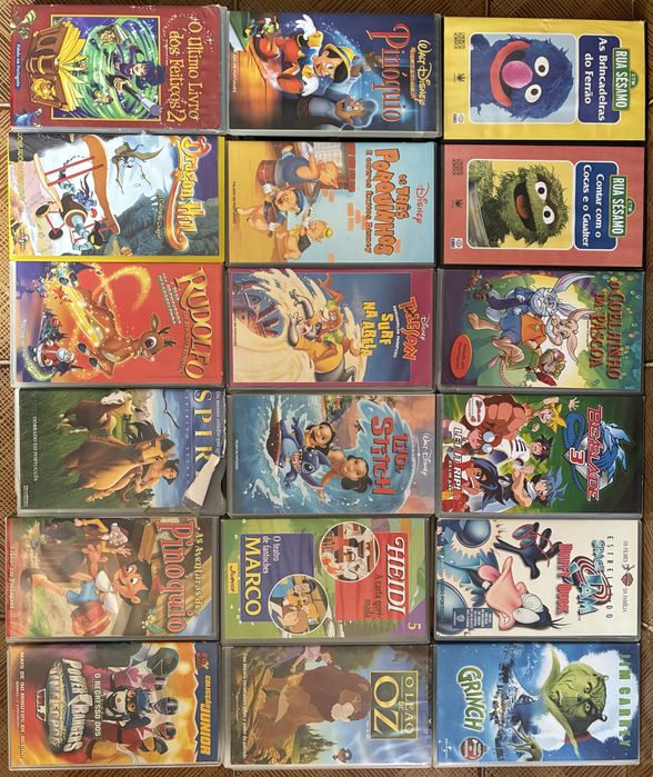 Videocassetes filmes infantis