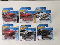 Zestaw Hot Wheels 6 szt Godzilla, Mercedes SEC, Audi, Honda Civic etc