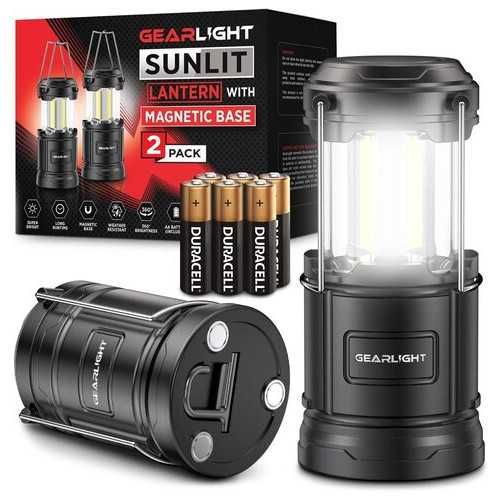 Настільний LED ліхтар на батарейках на магнітній основі з гачком