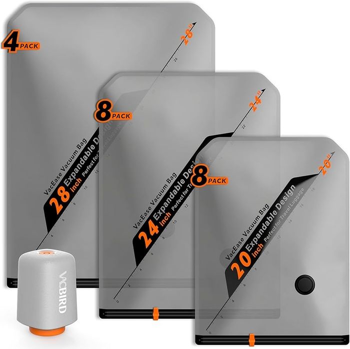 Worki próżniowe 20szt z bezprzewodową pompką elektryczną Vacbird A88