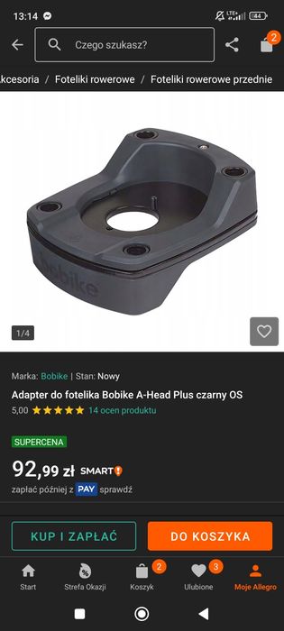 Fotelik rowerowy na kierownice przedni Bobike Mini One z osłoną