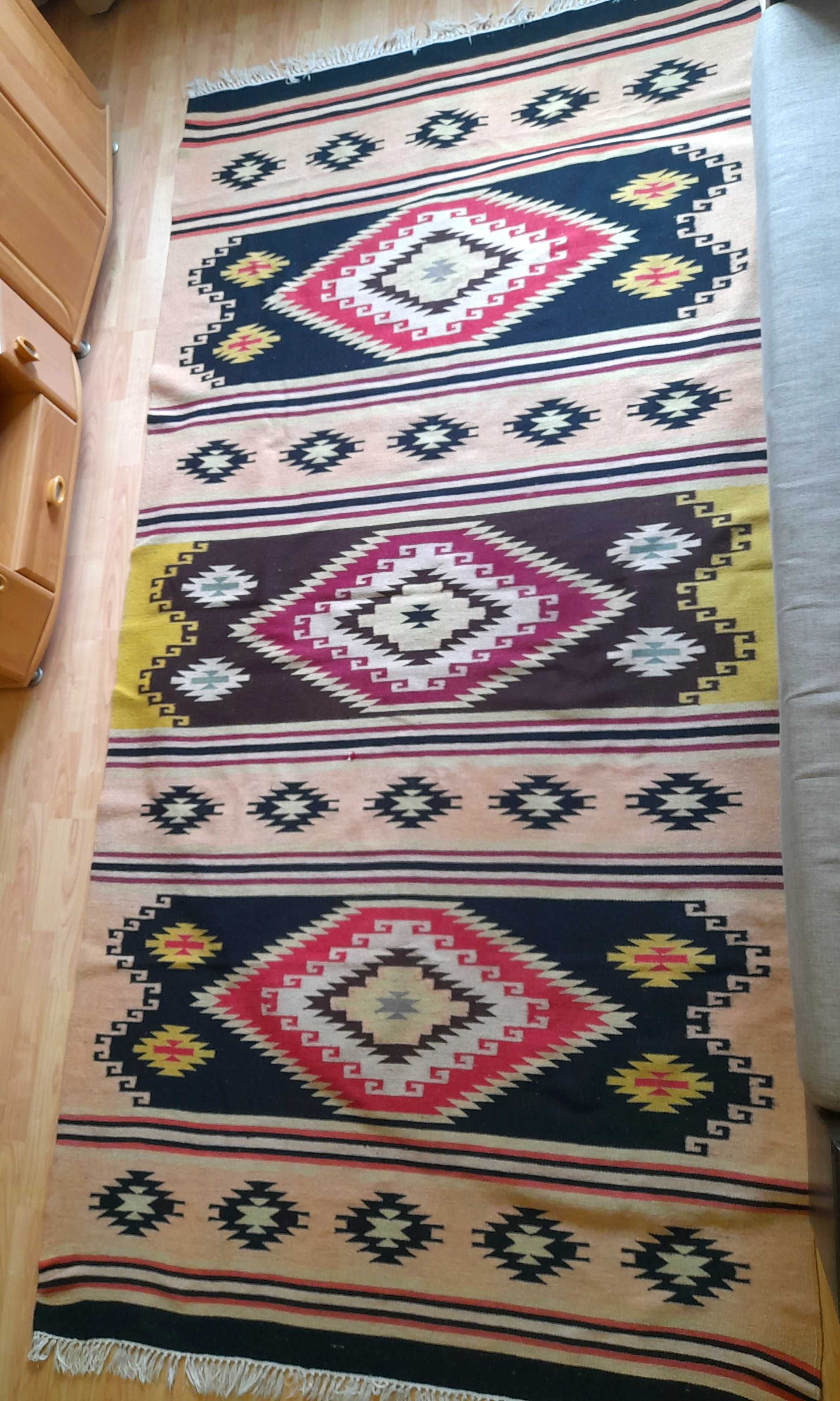 Гуцульський шерстяний килим великий