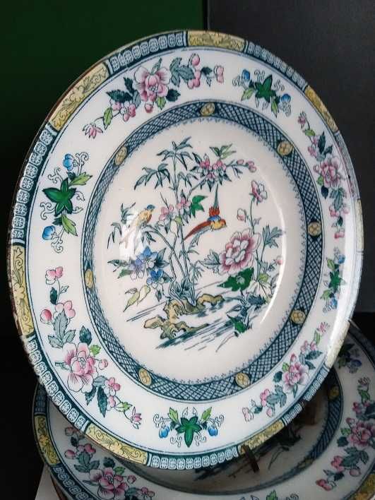 Talerze porcelana angielska sygn. 1880 rok