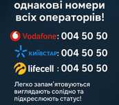 Одинаковые номера телефонов Водафон + Киевстар + Лайф красивые золотые