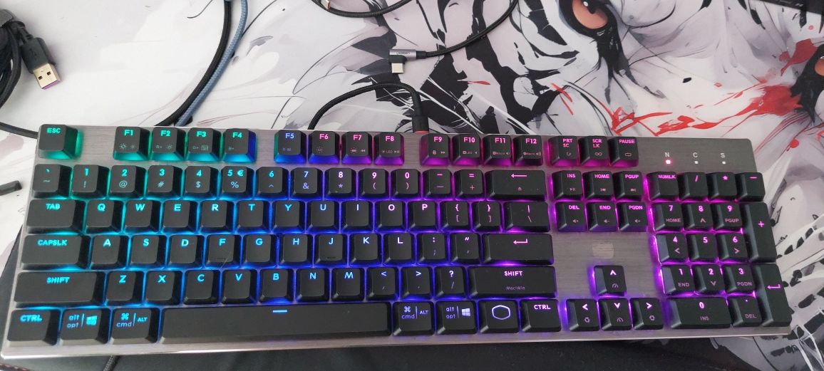 Klawiatura mechaniczna Cooler Master SK652 RGB TTC Low Profile Red