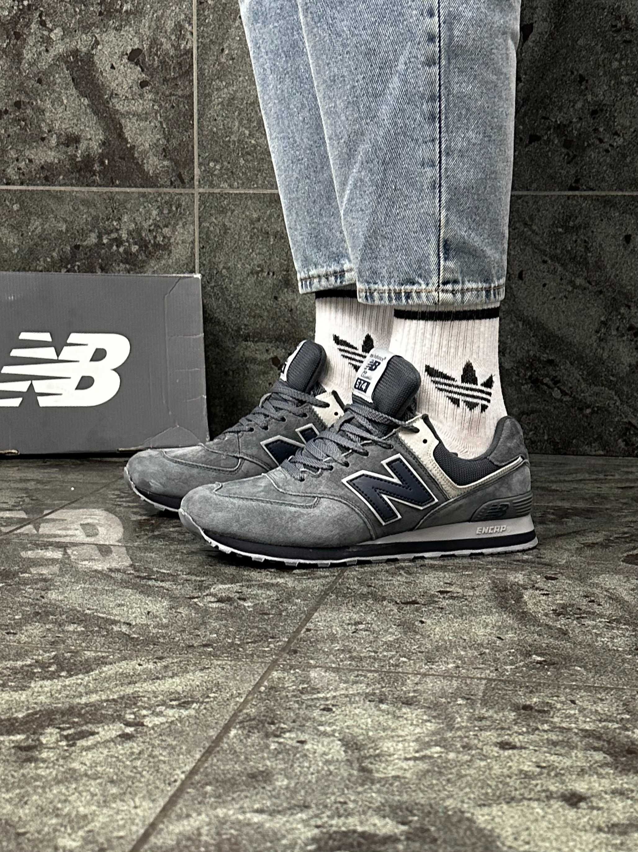 !SALE! New Balance 574 Gray/Navy 36 37 38 39 40 41 42 43 44 45 46 nb