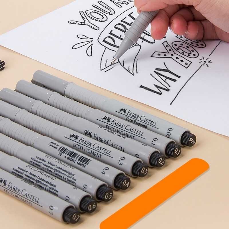Набір чорних лінерів Faber-Castell ECCO PIGMENT 9 штук