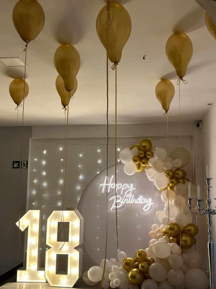 Neon Urodzinowy „Happy Birthday”/ Napisy świecące ledowe
