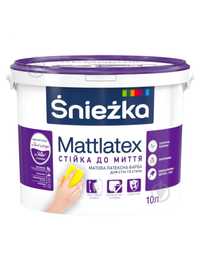 Фарба латексна водоемульсійна Sniezka інтер'єрна Mattlatex мат