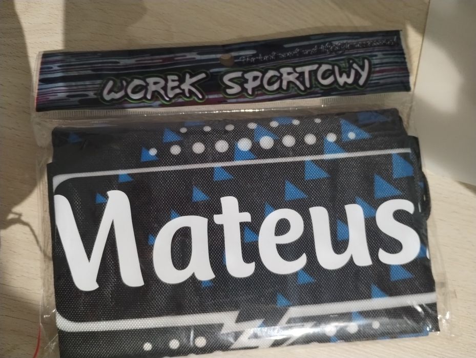 Sportowy worek z imieniem Mateusz
