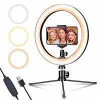 Lampa Pierścieniowa Selfie LED USB AIXPI 10" YOUTUBE TRANSMIJE Na ŻYWO