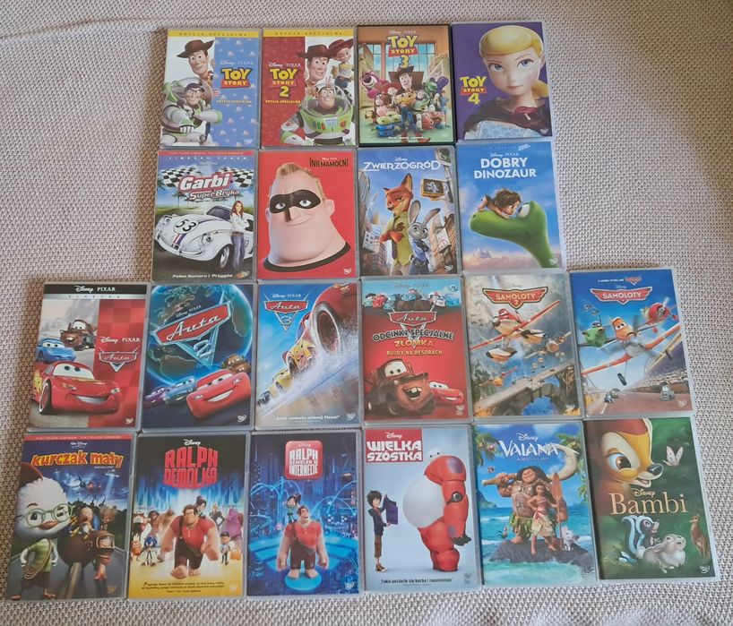 Bajki disney, dreamworks, komplet Angry birds i komplet smerfów na DVD