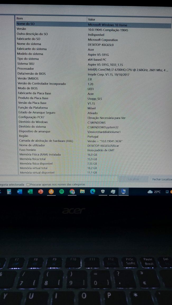 Computador Acer Aspire