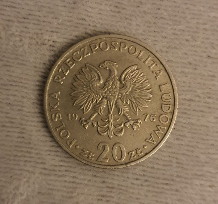 monety PRL 20 złotych Marceli Nowotko 1975/1976 bez znaku mennicy