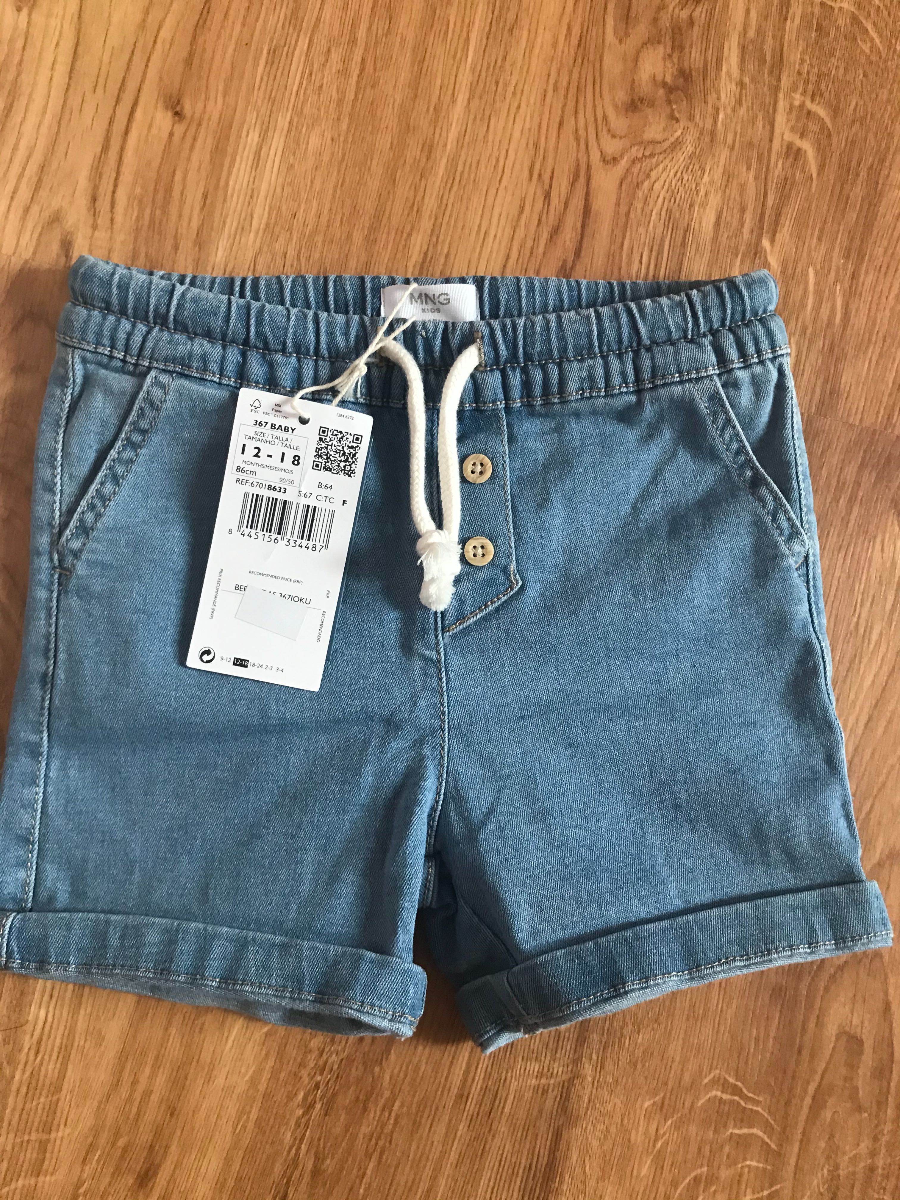 Mango baby denim- джинсові шорти,  12-18 міс.