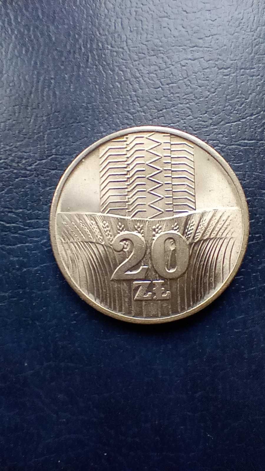 Stare monety 20 złotych 1973 Kłosy PRL stan menniczy