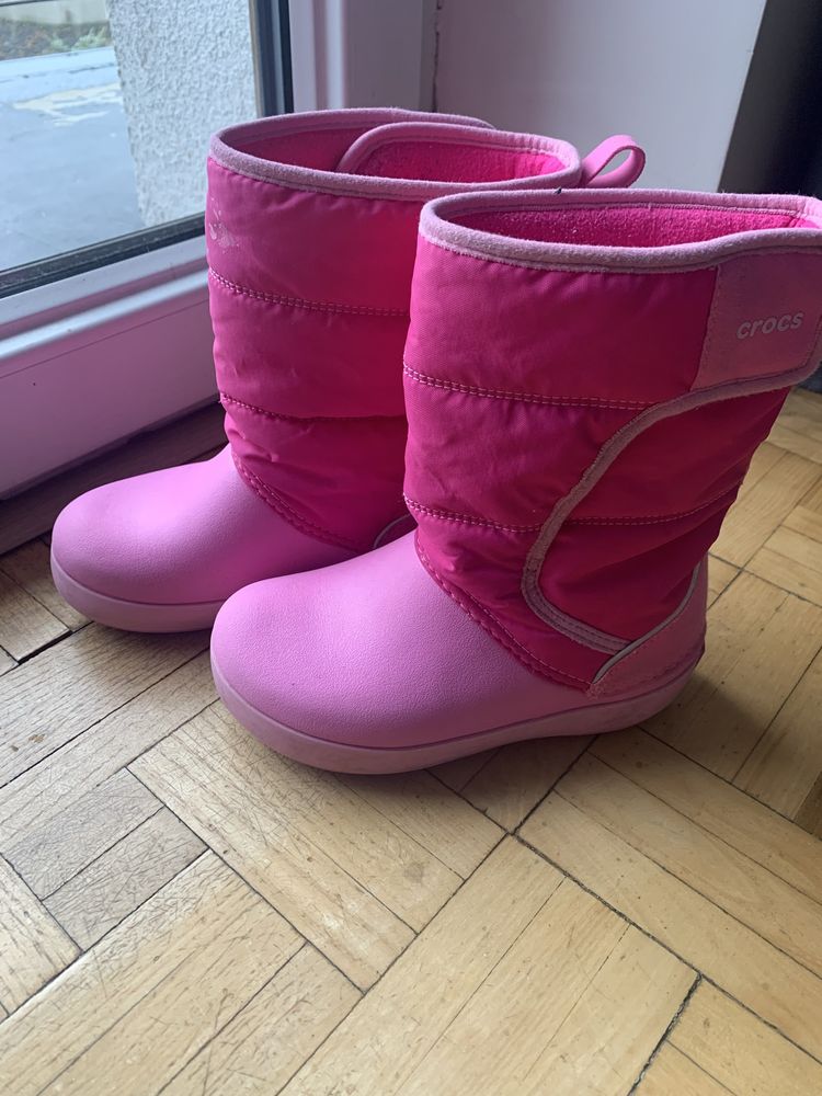 Buty Crocs C11 śniegowce ciepłe  28 29 różowe zimowe jesienne .