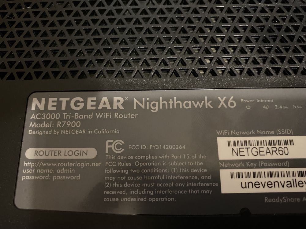 Netgear Nighthawk X6 AC3000 Tri Band WiFi Gigabit Router (R7900)