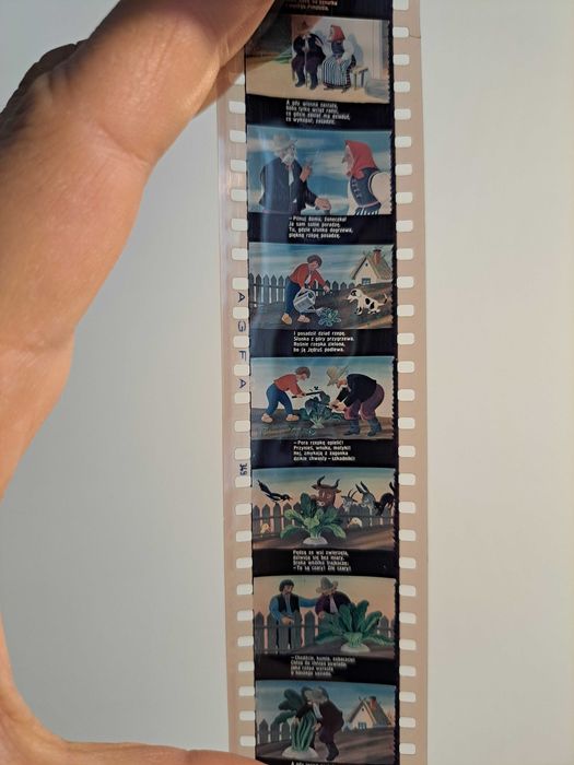 POSADZIŁ DZIAD RZEPKĘ bajka na rzutnik projektor diaskop PRL