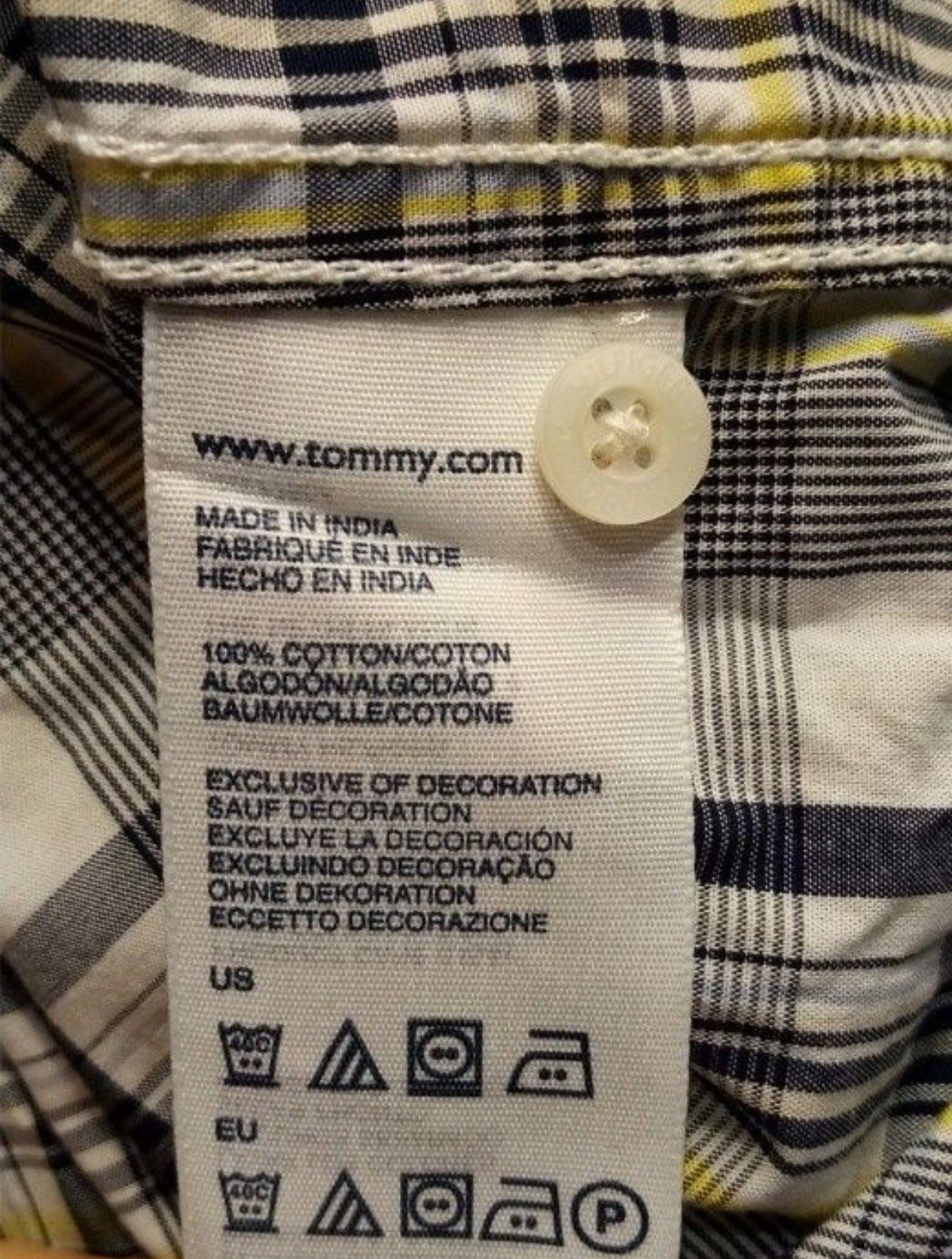 Wr) TOMMY HILFIGER oryginalna koszula krótki rękaw kratka Roz.M