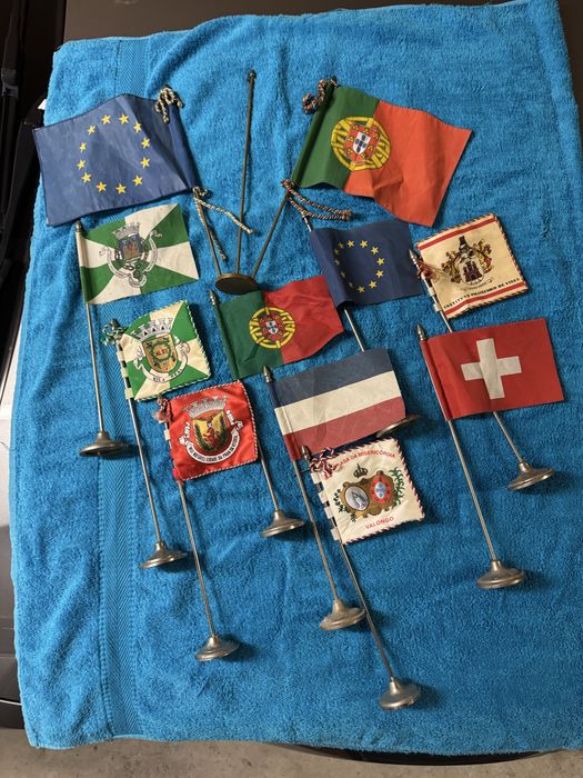 Conjunto 10 bandeiras de mesa estandarte